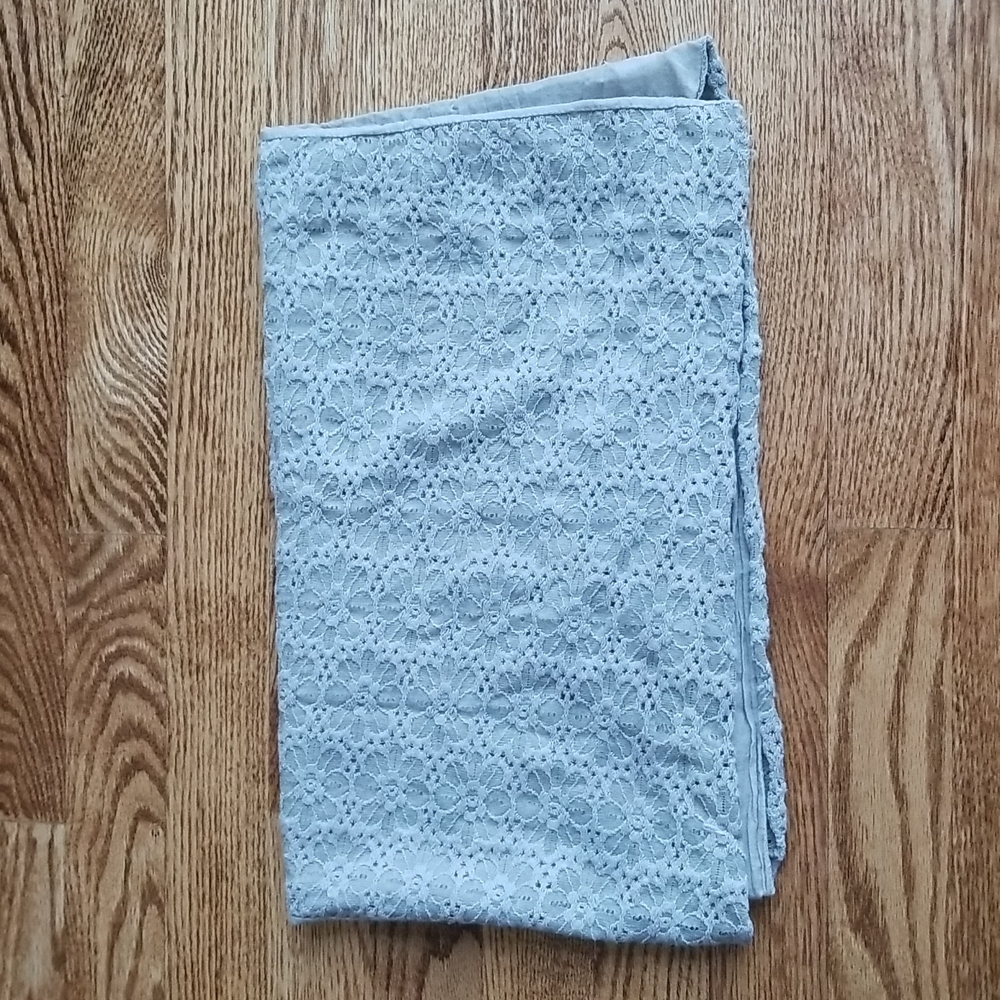 Ardene Light Grey Lace Infinity Scarf ❤ Multifunctional ❤ Cotton Blend